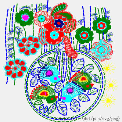 svg矢量绣花图下载