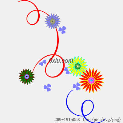 svg矢量绣花图下载