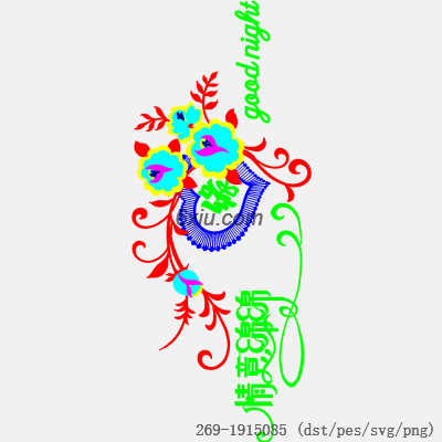 svg矢量绣花图下载