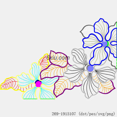 svg矢量绣花图下载
