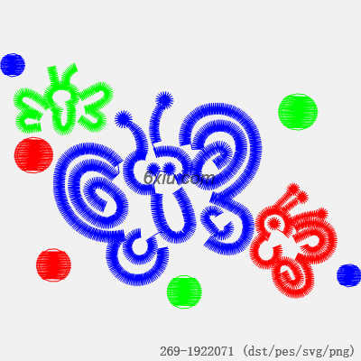 svg矢量绣花图下载
