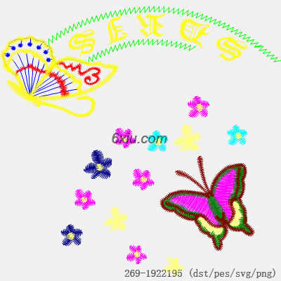 svg矢量绣花图下载