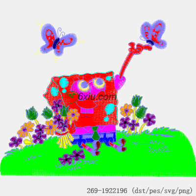 svg矢量绣花图下载