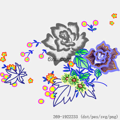 svg矢量绣花图下载