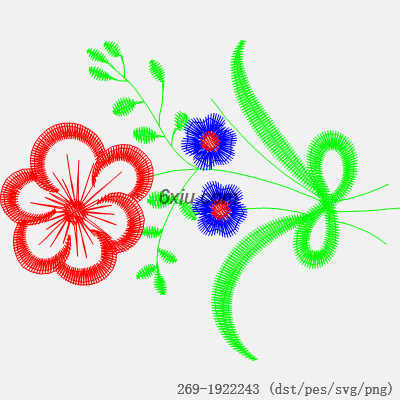 svg矢量绣花图下载