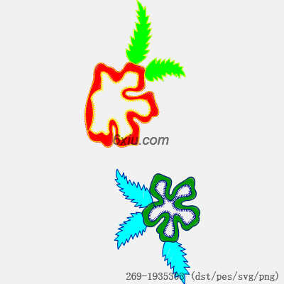 svg矢量绣花图下载