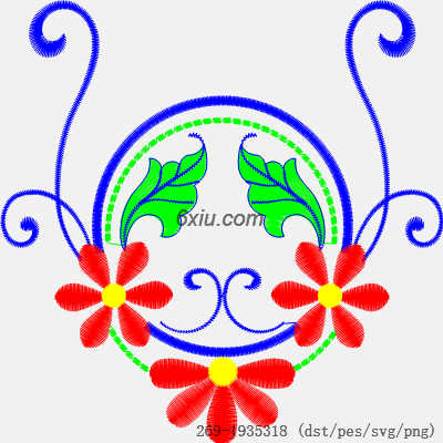 svg矢量绣花图下载