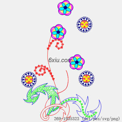 svg矢量绣花图下载