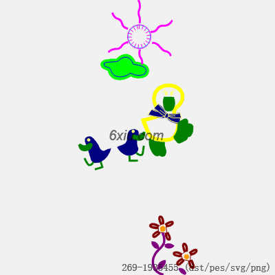 svg矢量绣花图下载