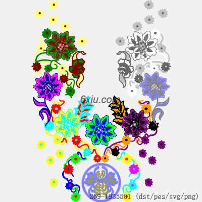 svg矢量绣花图下载