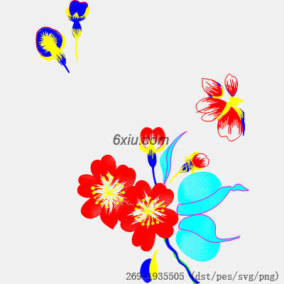 svg矢量绣花图下载