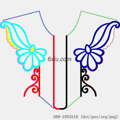 svg矢量绣花图下载