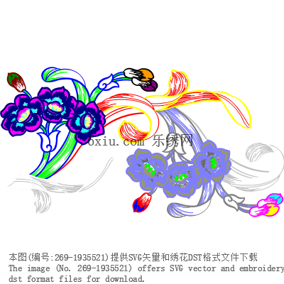 svg矢量绣花图下载