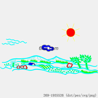 svg矢量绣花图下载
