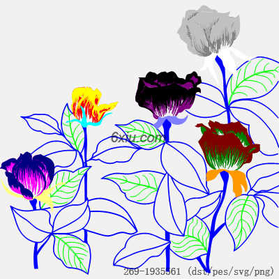 svg矢量绣花图下载
