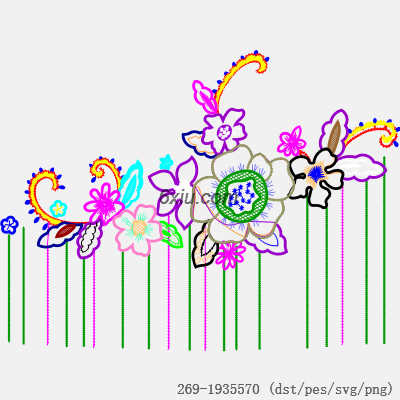 svg矢量绣花图下载