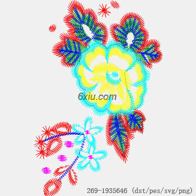 svg矢量绣花图下载