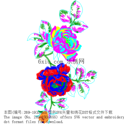 svg矢量绣花图下载