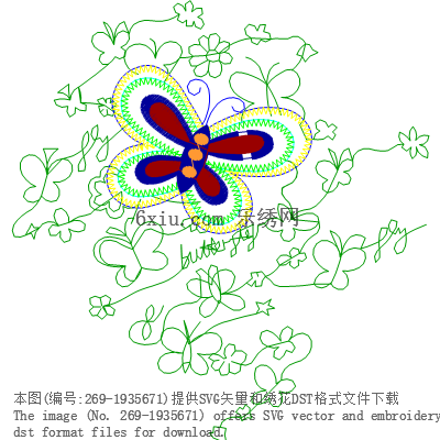 svg矢量绣花图下载