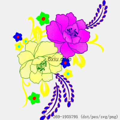 svg矢量绣花图下载