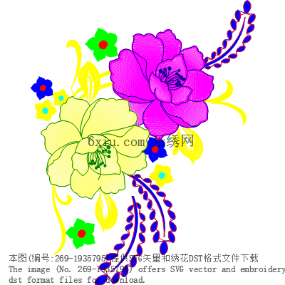 svg矢量绣花图下载