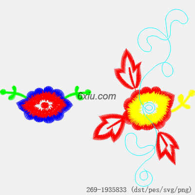 svg矢量绣花图下载