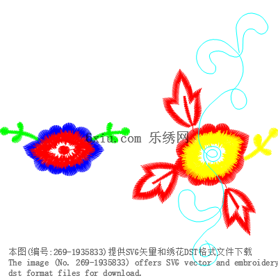 svg矢量绣花图下载