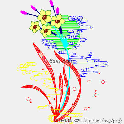 svg矢量绣花图下载