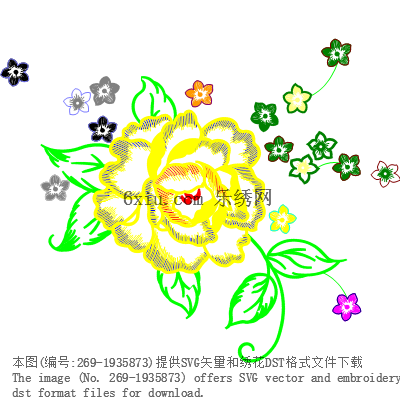 svg矢量绣花图下载