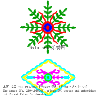svg矢量绣花图下载