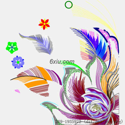 svg矢量绣花图下载