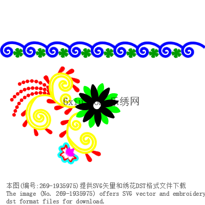svg矢量绣花图下载
