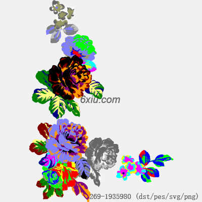 svg矢量绣花图下载