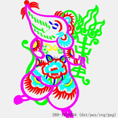 svg矢量绣花图下载