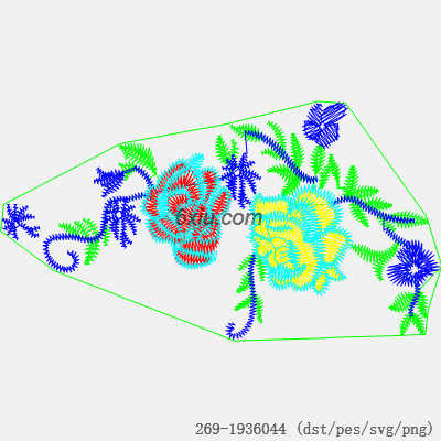 svg矢量绣花图下载