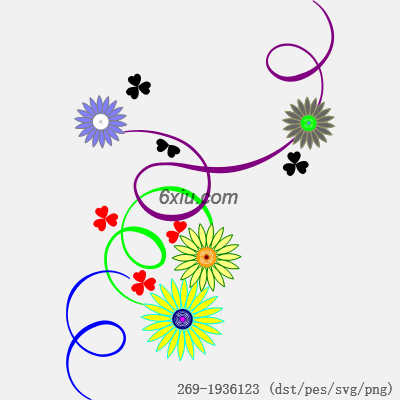 svg矢量绣花图下载