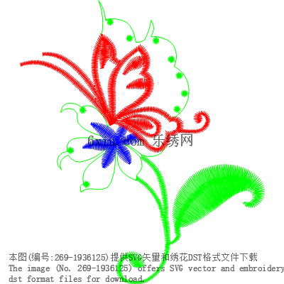 svg矢量绣花图下载