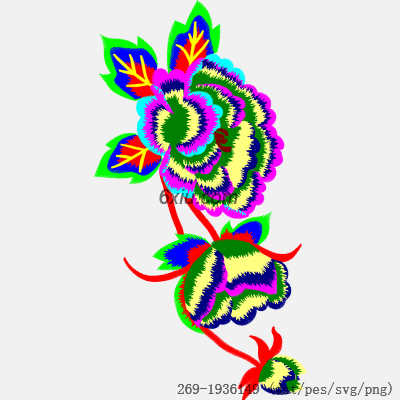 svg矢量绣花图下载
