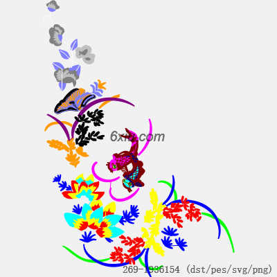 svg矢量绣花图下载