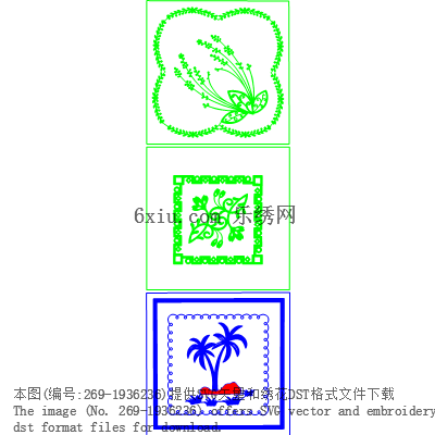 svg矢量绣花图下载