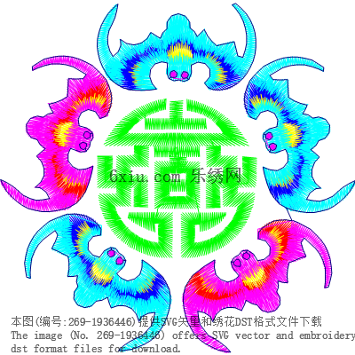 svg矢量绣花图下载