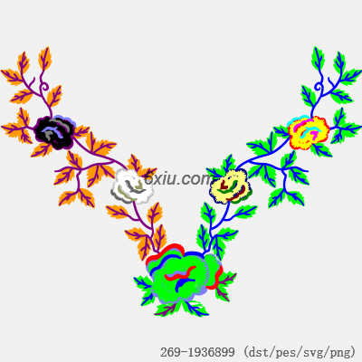 svg矢量绣花图下载