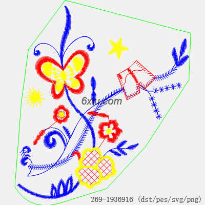 svg矢量绣花图下载