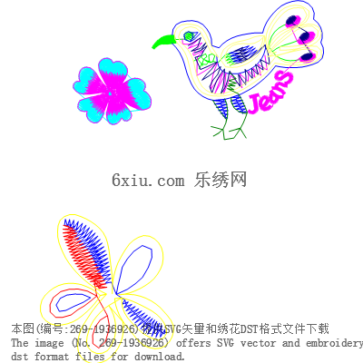 svg矢量绣花图下载