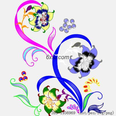 svg矢量绣花图下载