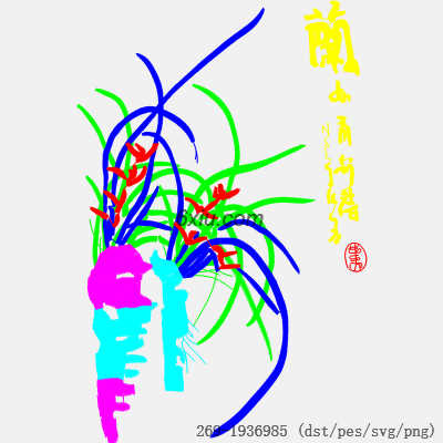 svg矢量绣花图下载