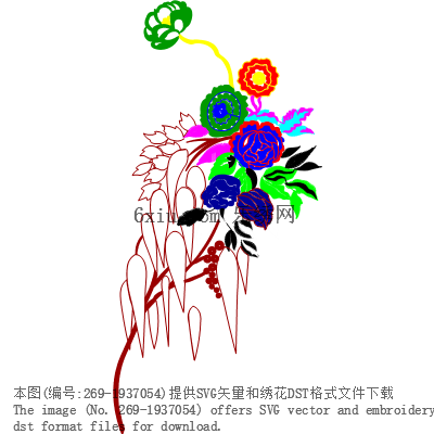 svg矢量绣花图下载