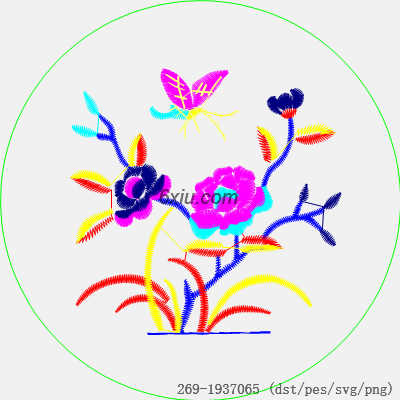 svg矢量绣花图下载