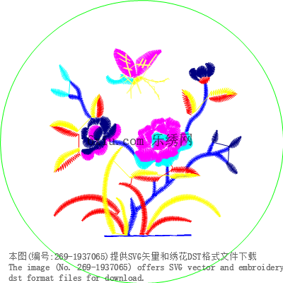svg矢量绣花图下载
