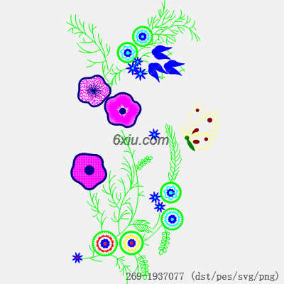 svg矢量绣花图下载